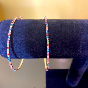 Traci Lynn - Hula Hoops Pierced Earrings